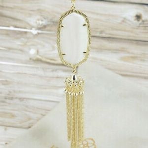 Kendra Scott Rayne Necklace in white and gold